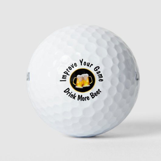 Funny Beer Jongens Novelty Golf Balls Golfballen (Voorkant)