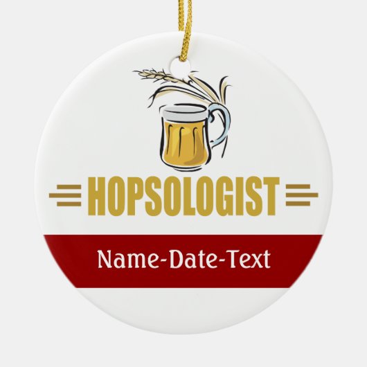Funny Beer Keramisch Ornament (Voorkant)