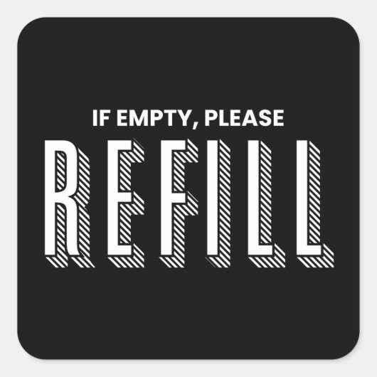 Funny Beer Mok Sticker - Als je leeg bent, vul dan (Voorkant)