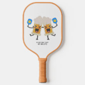 Funny Beer Mokken Playing Pickleball Custom Text Pickleball Paddle (Voorkant)