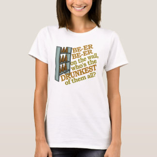 Funny Beer op de muur T-shirt