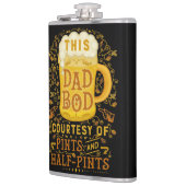 Funny Beer Papa Bod Humor Vaders Dag Heupfles (Links)