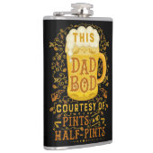 Funny Beer Papa Bod Humor Vaders Dag Heupfles (Rechts)