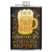 Funny Beer Papa Bod Humor Vaders Dag Heupfles (Voorkant)