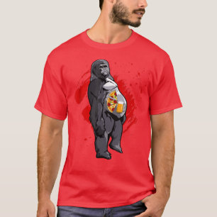 Funny Beer Pizza Monkey  T-shirt