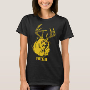 Funny Beer plus Deer is gelijk aan Beer Deer Hunti T-shirt