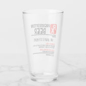 Funny Beer Prescription Personalised Name Beer Glas (Achterkant)