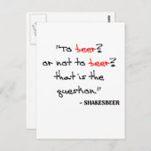 Funny Beer Quote Briefkaart (Voorkant / Achterkant)