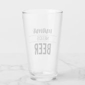 Funny beer quote glas (Achterkant)