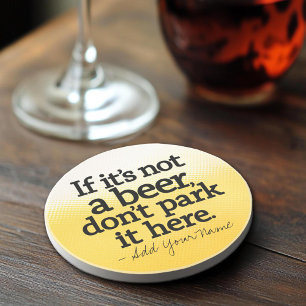 Funny Beer Quote - Maak het goed - Zandsteen Onderzetter