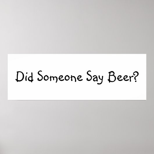 Funny Beer Quote Poster (Voorkant)