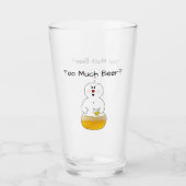Funny Beer Snowman Pint Glass Glas (Voorkant)