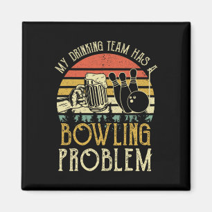 Funny Beer T-shirt Mijn Drink team heeft een Bowli Magneet