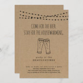 Funny Beer Theme Housewarming Uitnodiging (Voorkant / Achterkant)