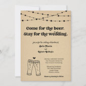 Funny Beer Theme Wedding Kaart (Voorkant)