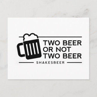 Funny Beer "Two beer or not Two Beer" Briefkaart