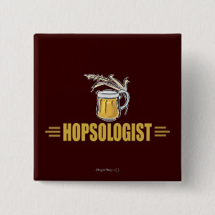 Funny Beer Vierkante Button 5,1 Cm