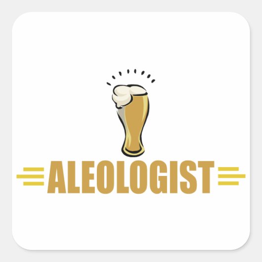 Funny Beer Vierkante Sticker (Voorkant)