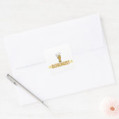 Funny Beer Vierkante Sticker (Envelop)