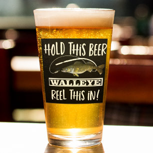 Funny Beer Walleye Vist vis Glas