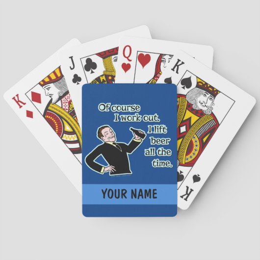 Funny Beer werkt uit Humor Custom Retro Pokerkaarten (Achterkant)