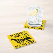 Funny Beer werkt uit Humor Golden Lager Bubbles Vierkante Kartonnen Onderzetter (Insitu)