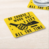 Funny Beer werkt uit Humor Golden Lager Bubbles Vierkante Kartonnen Onderzetter (Schuin)