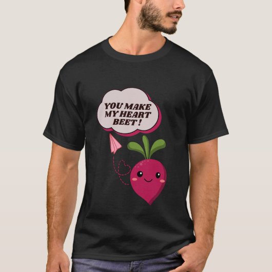 Funny Beet Pun Heart Beet T-shirt (Voorkant)