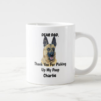 Funny Belgium Malinois Dad Waterverf Canine Art Extra Grote Beker
