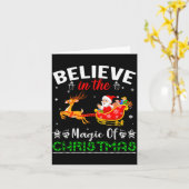Funny Believe In The Magic Of Christmas Kaart (Gele Bloem)