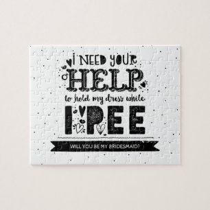 Funny, ben jij mijn Bridesmaid-voorstel? Legpuzzel