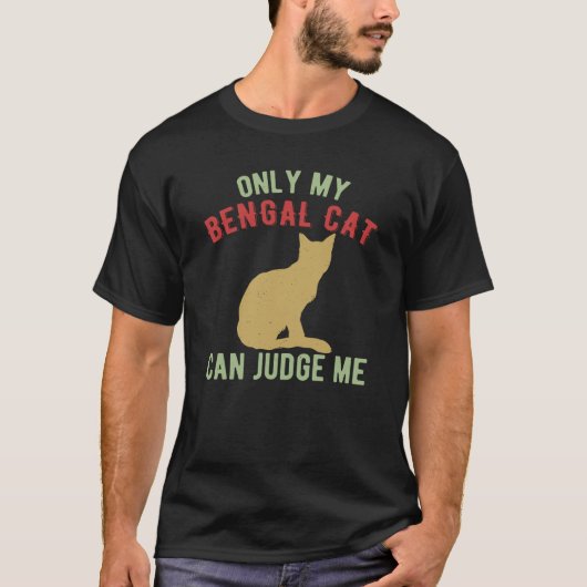 Funny Bengal Cat T-shirt (Voorkant)