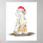 Funny Bernedoodle Christmas Graphics Dog Lights Lo Poster (Voorkant)
