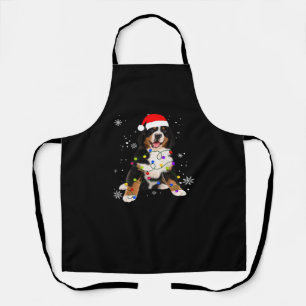 Funny Bernese Berghond Verlicht Kerstmis Matchi Schort