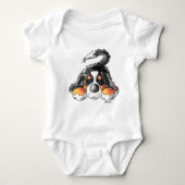 Funny Bernese Mountain Dog Cartoon Romper (Voorkant)