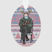Funny Bernie Sanders Acrylkerstversiering Ornament (voorkant)