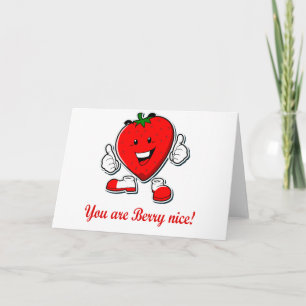 Funny Berry aardig, uniek citaat van de aardbeienp Kaart