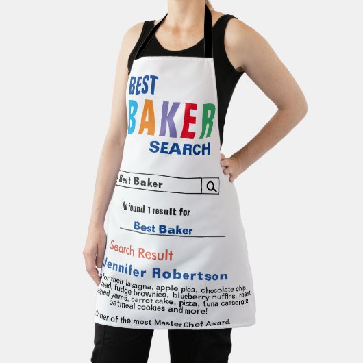 Funny Best Baker Chef All-Over Print Apron Schort (Insitu)