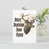 Funny Best Buckin Dad Ever Kaart (Staand voorkant)