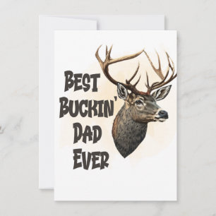 Funny Best Buckin Dad Ever Kaart