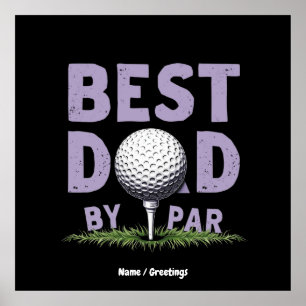 Funny Best Dad beroemd gemaakt door Par Shirt Perf Poster