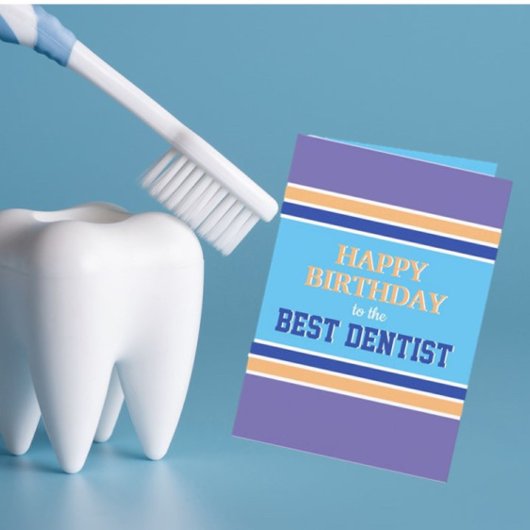 Funny Best Dentist Happy Birthday-kaart Feestdagen Kaart