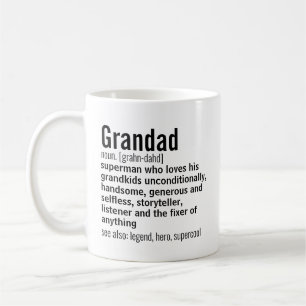 Funny Best Grandad Definition Gift voor Grandfathe Koffiemok