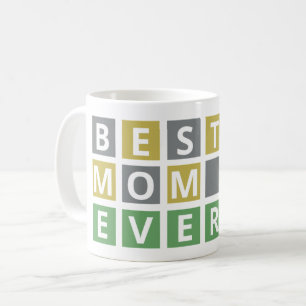 Funny Best Mam Ever - Wordle Mam Koffiemok