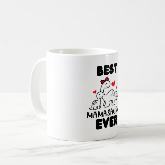 Funny Best Mamasaurus Ever Classic Mok (Voorkant links)