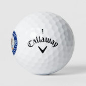 Funny Best Pap Ever Blue White Foto Golfballen (Logo)