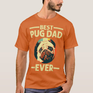 Funny Best Pug Pap Ever Art voor Pug Dog Pet Lover T-shirt