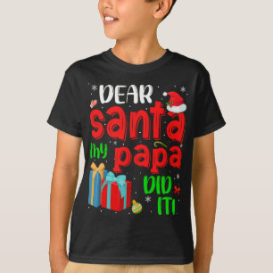 Funny Beste Santa My Papa heeft het met Kerstmis g T-shirt
