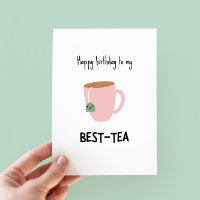 Funny Bestie Pun Birthday Kaart