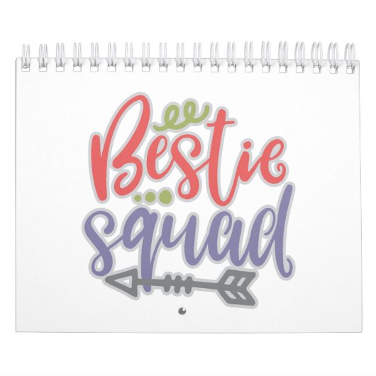Funny Bestie Squad je vriendschapsoffertes Kalender (Hoes)